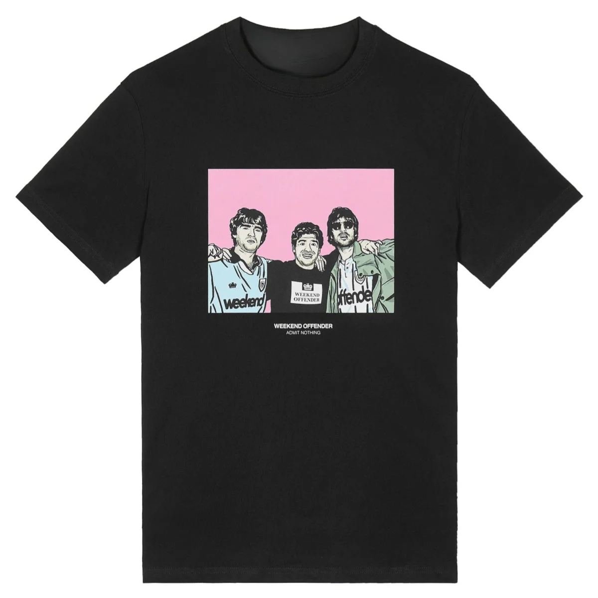 Pop Weekend Offender Graphic Cotton T-shirt Unisex Summer Short Sleeve Fashion Brand Tee Luxury Casual Vintage Tees