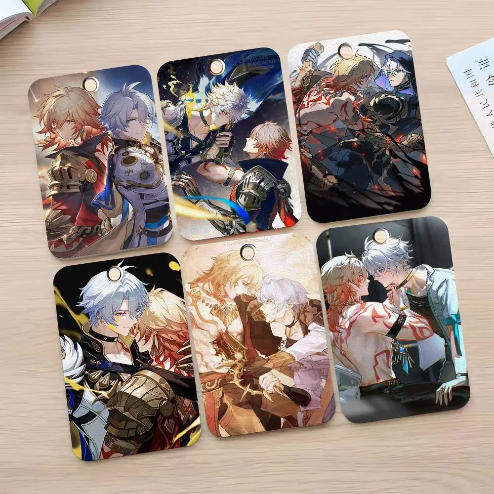 

1 шт., игра Cp Phaidon And Mydei Star Rail, чехол для карт, брелок для ключей, сумка для ключей, кожаный держатель для карт, кольцо для ключей, доступ