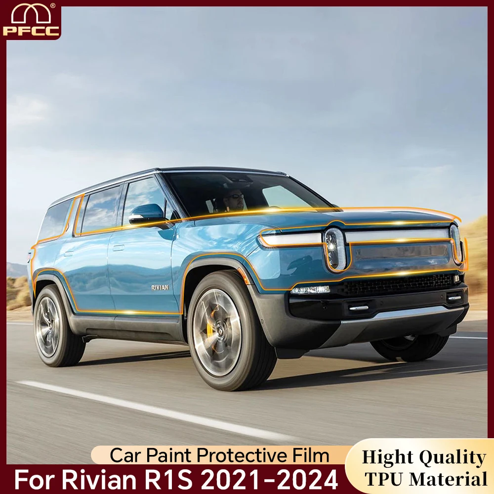 

For Rivian R1S 2021-2024 TPU PPF Car Body Door Paint Protection Film Anti-Scratch Transparent Sticker Resistant Car Accessories