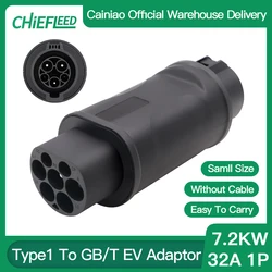 Adaptador de cargador EV Chiefleed tipo 1 a GBT 16A 32A para carga EVSE SAE J1772 a GBChina adaptador convertidor de cargador EV estándar