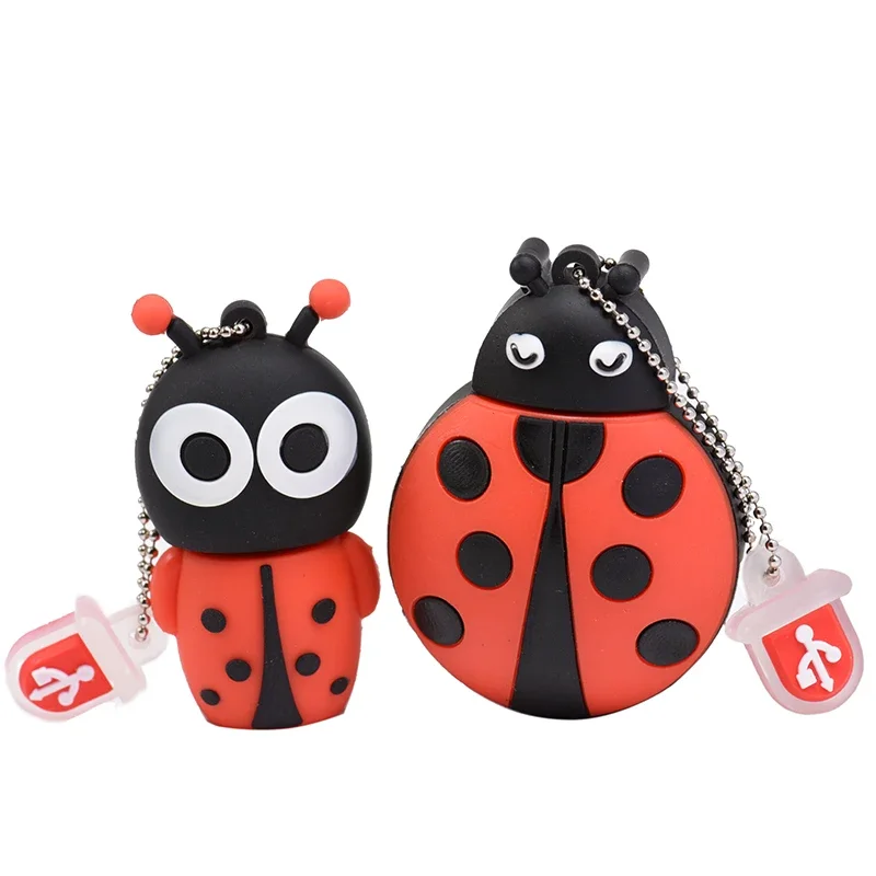 High-speed USB Flash Drive Cute Beetle Memory Stick Pen Drives Personalized Mini Pendrive 64GB 32GB 16GB 4GB Ladybug USB Stick