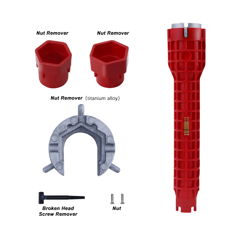 Imagem -06 - Multifuncional Pia Torneira 24 em Chave de Tubulação Anti-slip Handle Cabeça Dupla Cozinha Banheiro Reparo da Tubulação de Água