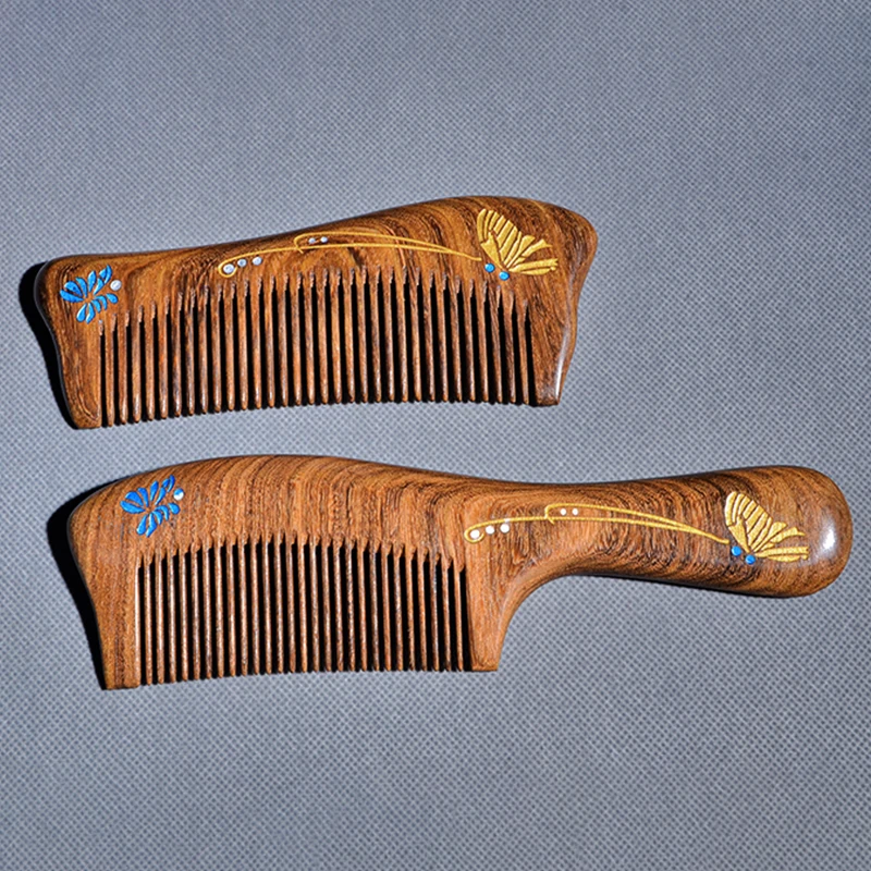 Peine de madera para cerrar los dientes, masaje de cabeza antiestático, herramientas para el cuidado del cabello, accesorios de belleza, suministros de belleza, 1 Uds.