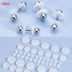 10Pcs 3/5/7/9MM Jewelry Silicone Pad Piercing Healing Discs Set Flexible Anti Hyperplasia Flat Clear Medical Grade Silicone Disc