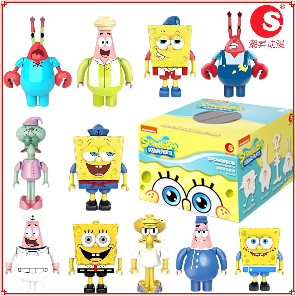 

Original SpongeBob SquarePants 20th Anniversary Edition Blind Box Fun Scene Series Gashapon Engaging and Collectible Model Gift