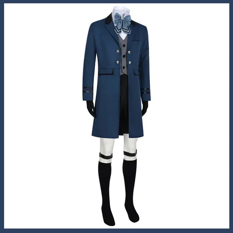 FC6Аниме Черный дворецкий Kuroshitsuji - Изумрудная ведьма Ciel Phantomhive Smile Косплей Костюм Парик Пальто Рубашка Униформа Мужчина Carniv@FC8!