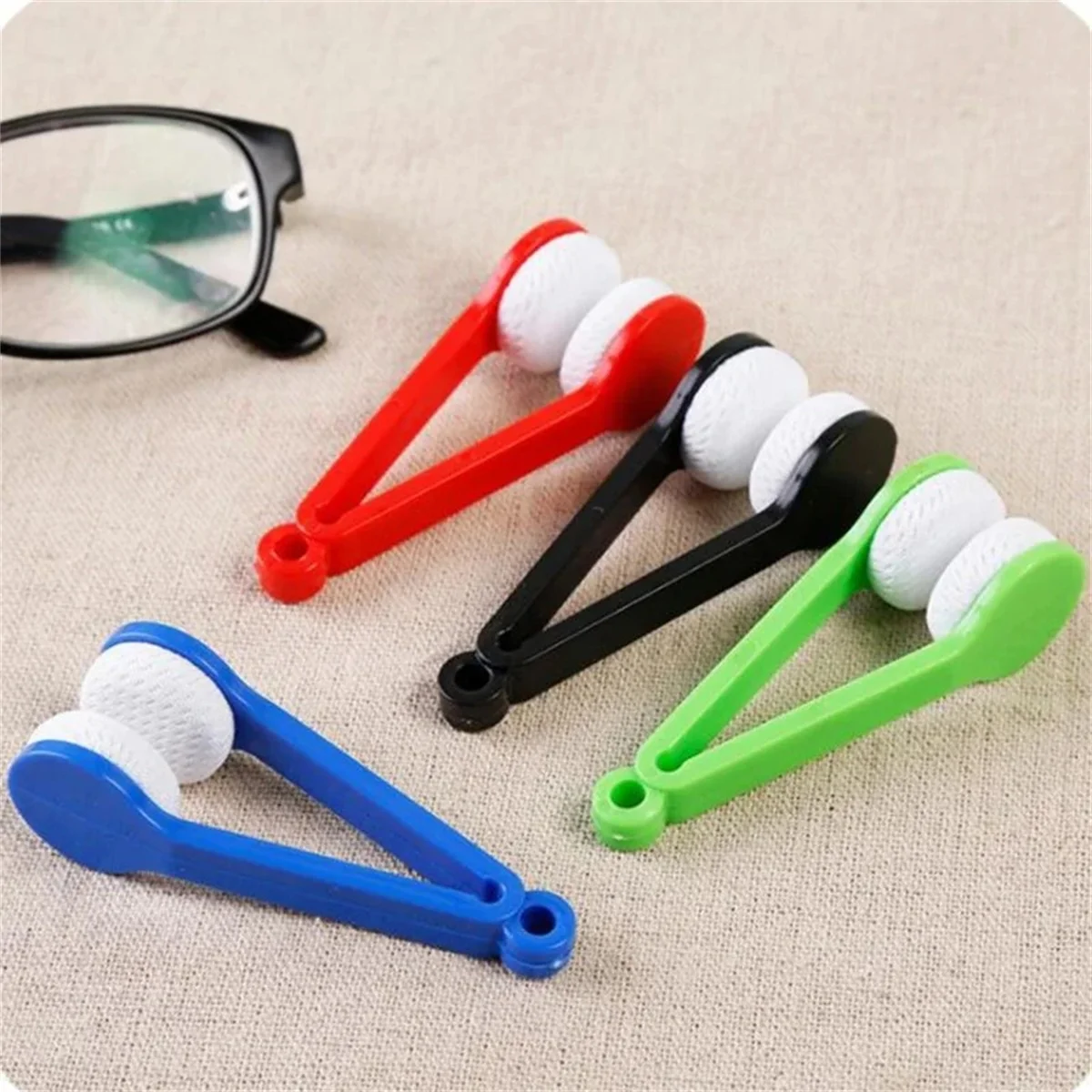 Practical Portable Glasses Cleaning Rub Eyeglass Sunglasses Spectacles Microfiber Cleaner Brushes Wiping Tools Mini - view 3