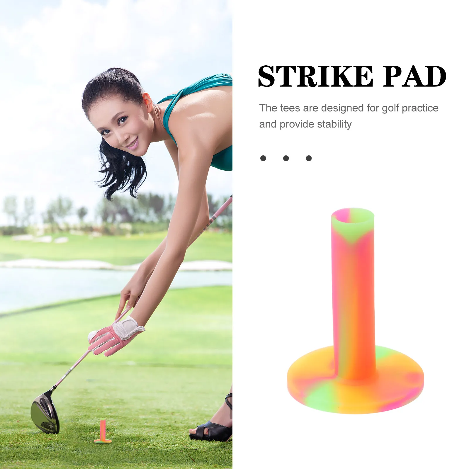 5Pcs Professional Golf Ball Holders Rubber Golfs Tee Stands Strong Stable Easy Mount Practice Accessories for Golfing Training