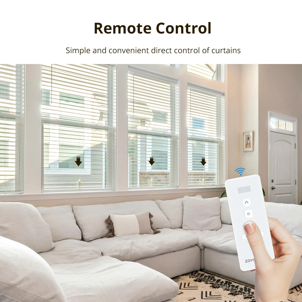 Motore cieco WiFi Zemismart per tende a nido d'ape con paralume romano in alluminio Funziona con Tuya Alexa Google Home Smart Control