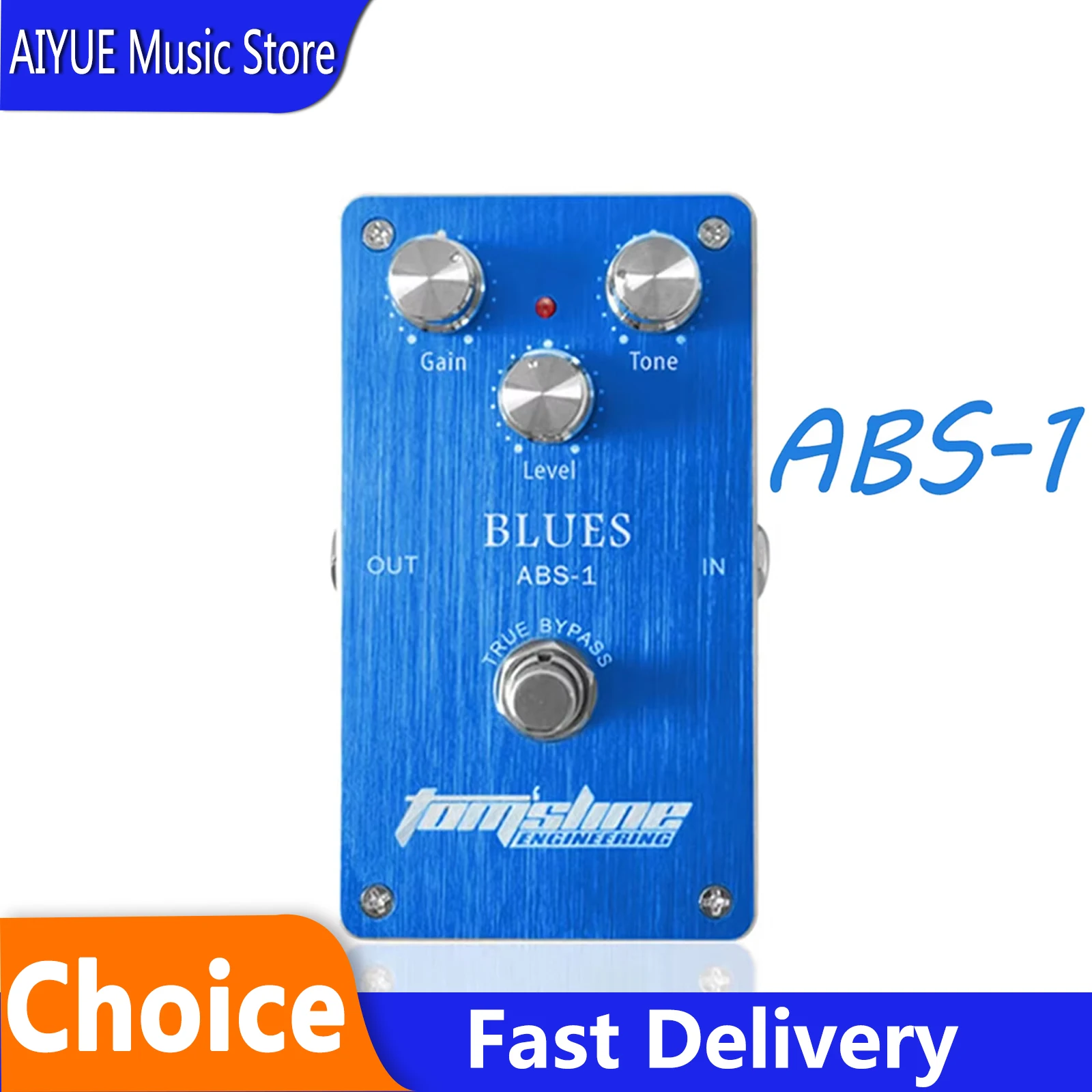 

Педаль эффектов для электрогитары Aroma ABS-1 Blues Overdrive Distortion, корпус из алюминиевого сплава, True Bypass, аксессуар для гитары
