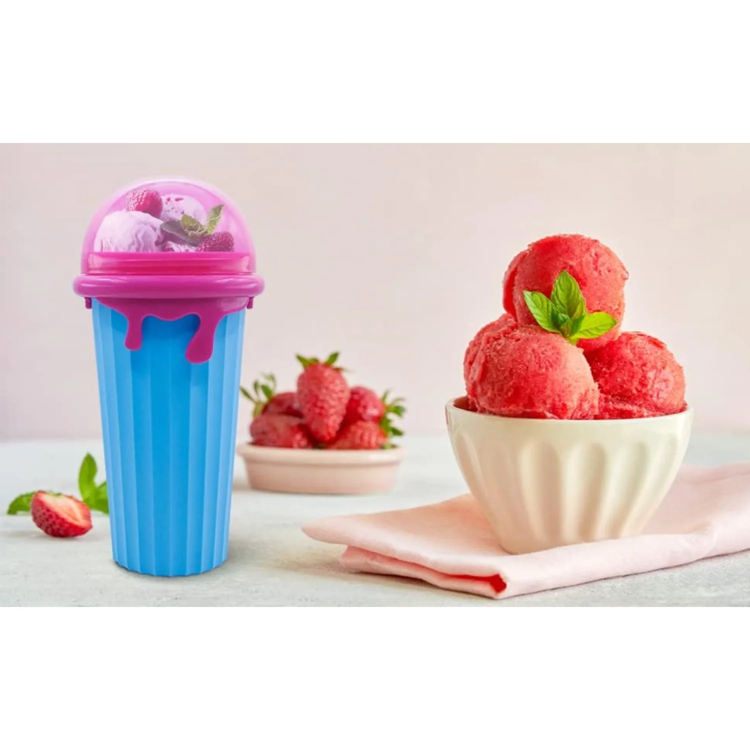 كوب Slushy صانع كوب ترقية 500 مللي كوب سعة كبيرة صانع التبريد كوب تجميد القدح ميلك شيك عصير القدح