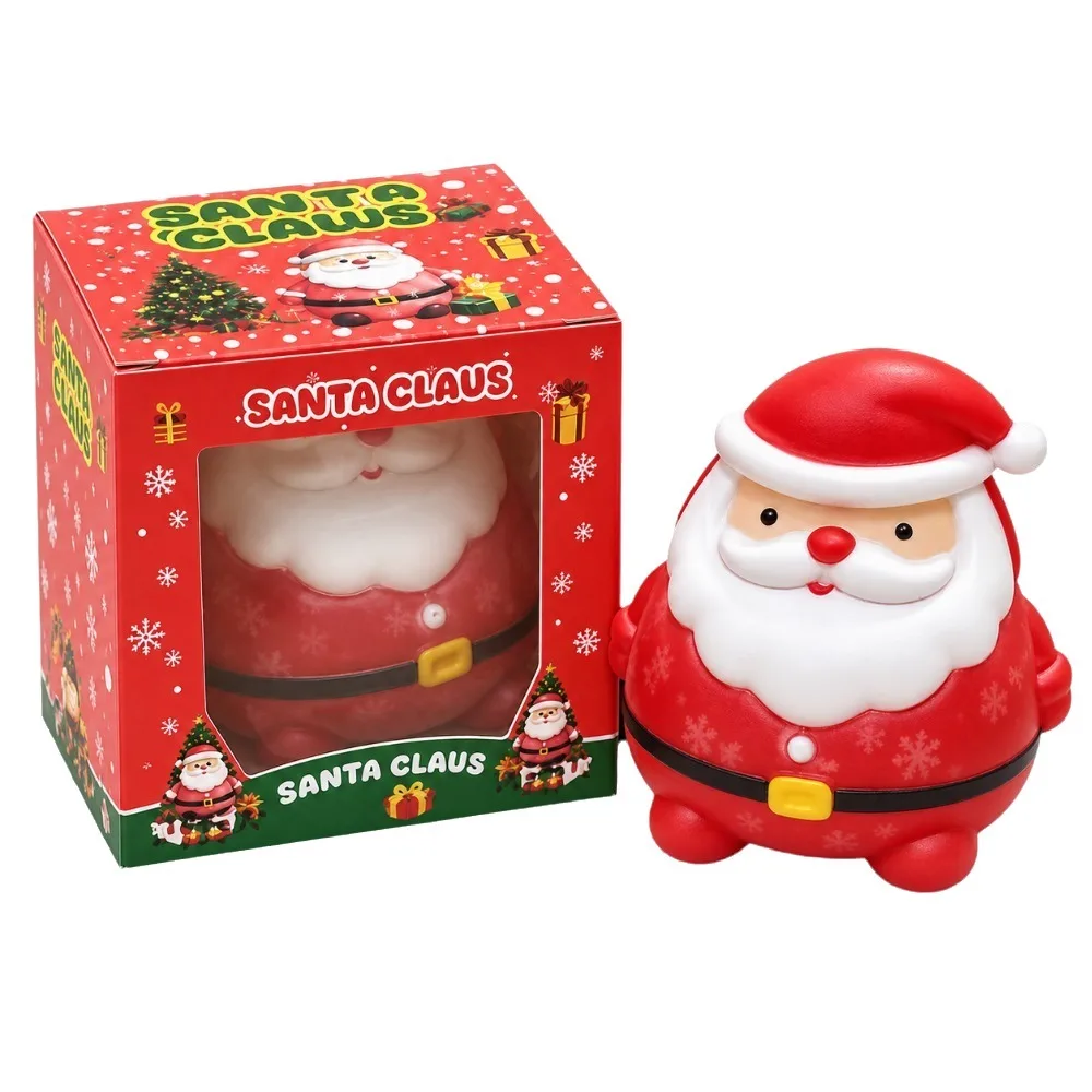Santa Claus Shaped Pinching Toy Slow Rebound Stress Release Squeezable Toy Soft Squeeze Material Decompression Toy