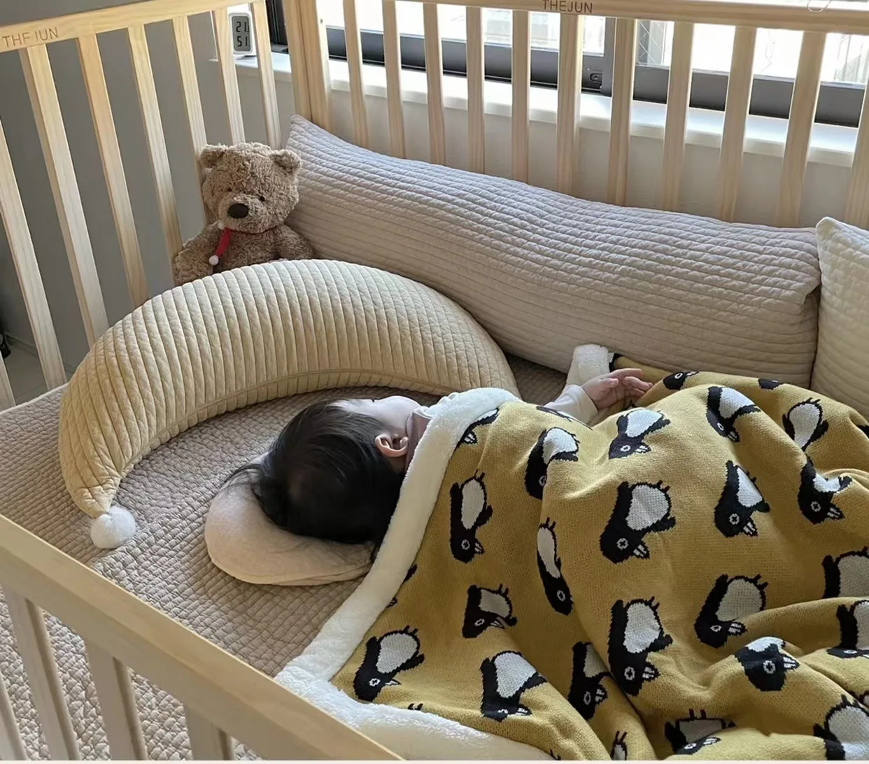 Almohada de lactancia para recién nacido, cojín de cama de Luna, algodón, decoración de la habitación de los niños