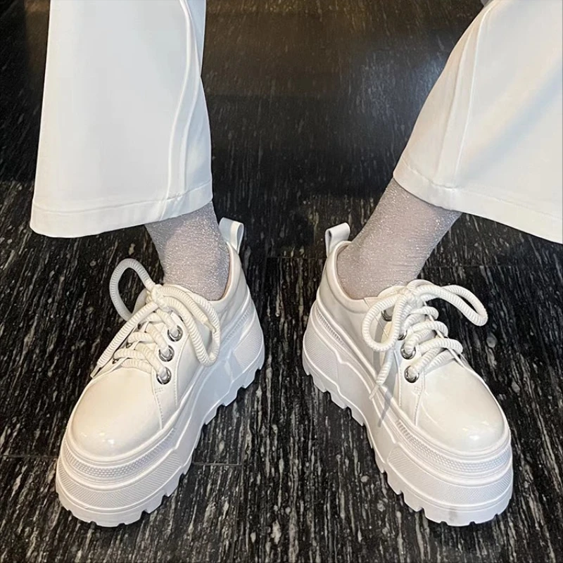 

Ladies Shoes 2025 New Lace-up Women's High Heels Fashion Round Toe Casual Hot Sale Best Seller Non-Slip Platform Heels Zapatos