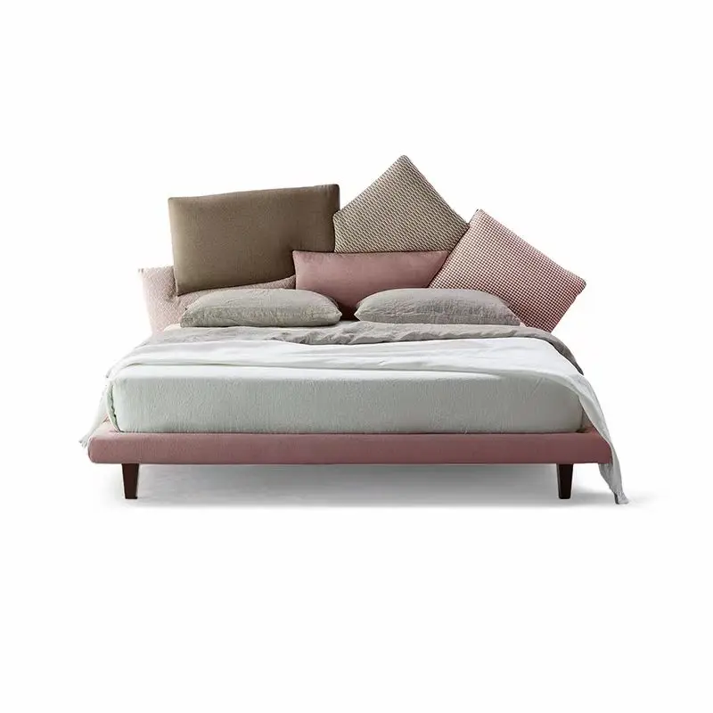 

ua-Nordic Luxury Upholstered Beds Modern Fabric Queen Size Bed for Bedroom Home Hotel Furniture king Bed#
