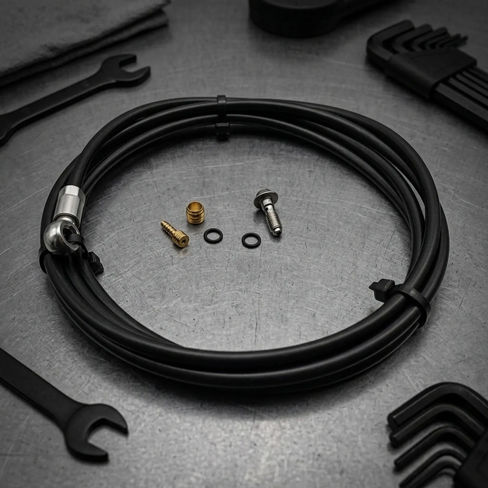 High Pressure Brake Hose Lightweight Brake Hose Brake Oil Hose Accessory Cycling Length 2000mm Bike Maintenance