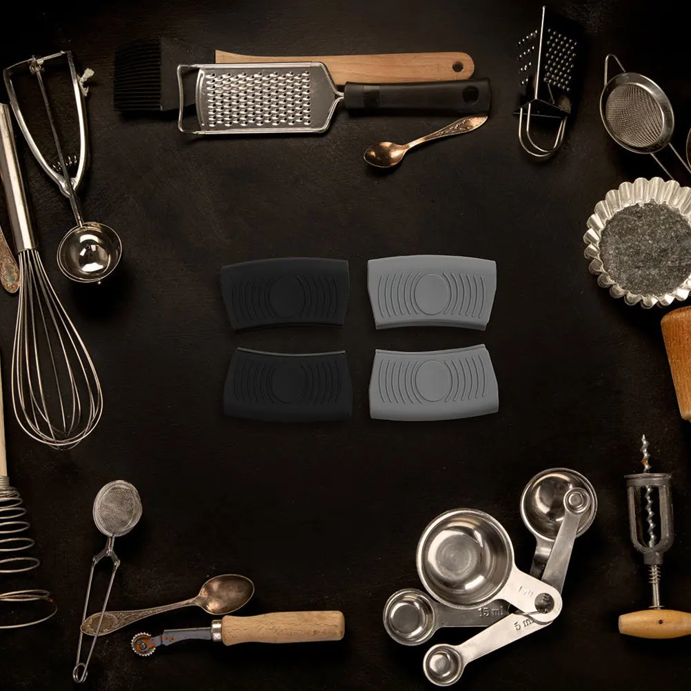 

8Pcs Silicone Pot Handle Covers Heat Resistant Thickened Oven Mitts Anti-Scald Pan Handle Grips for Skillet Frying Pan Cooking