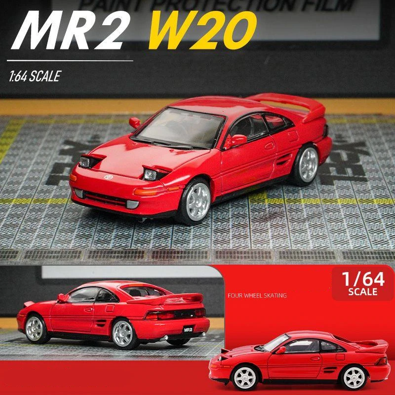 1:64 Toyotas MR2 W20 Alloy Sports Car Model Diecast Metal Vehicles Car Model Simulation Miniature Scale Collection Kids Toy Gift