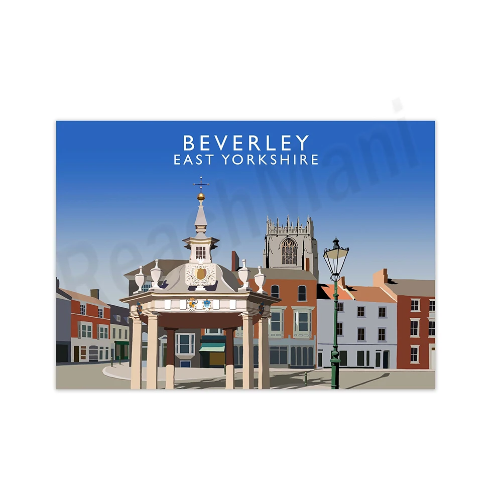 يوركشاير بيفرلي، بنك ساتون، أكسفوردشاير، حديقة كوفنت، سورينتو، جراسونجتون، ويلز أون سي، بينهيل، ملصق سفر دنبي #4