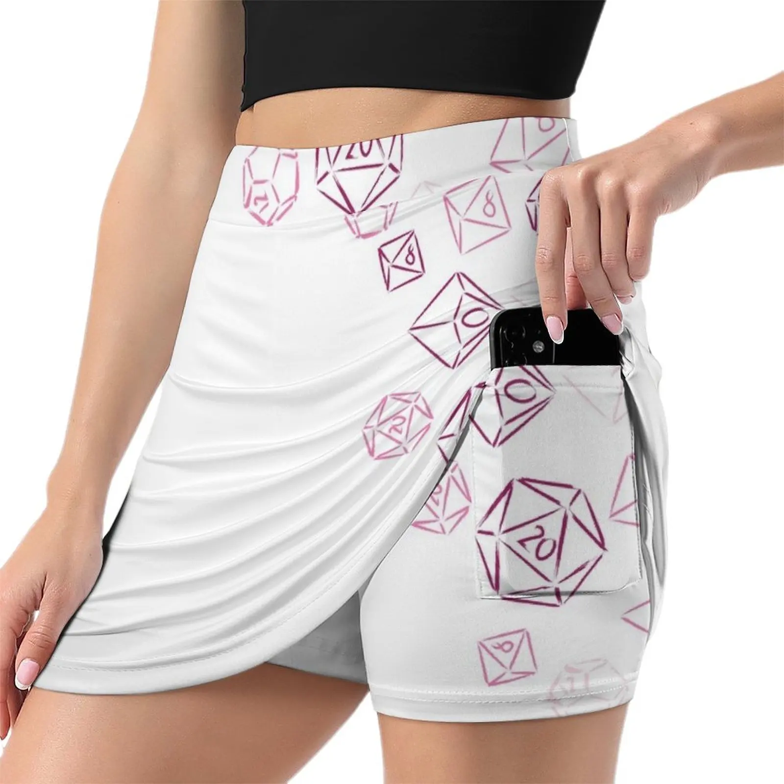 Cascading Pink Dice Mini Skirt sexy skirt mini skirt