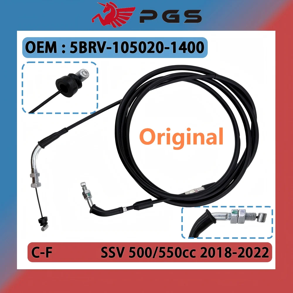 

Original 5BRV-105020-1400 Throttle Cable For SSV Accessories ZForce 500 550 550EX Trail CF500UTR CF500US C-F Moto Part