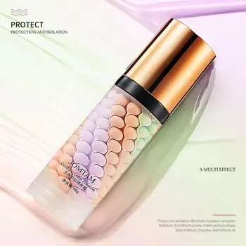 3 가지 색상 리퀴드 컨실러 혼합 아이솔레이션 로션, 브라이트 모공 파운데이션, 페이스 메이크업 베이스 프라이머, 모이스처라이징 인비저블 A9H7 