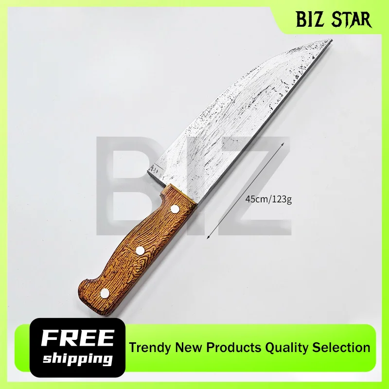 45cm/17.72in Moonlight Heart Panic Michael Knives Dagger PU Pointed Knife Toy Weapon Model Cosplay Prop Desktop Collectible Gift