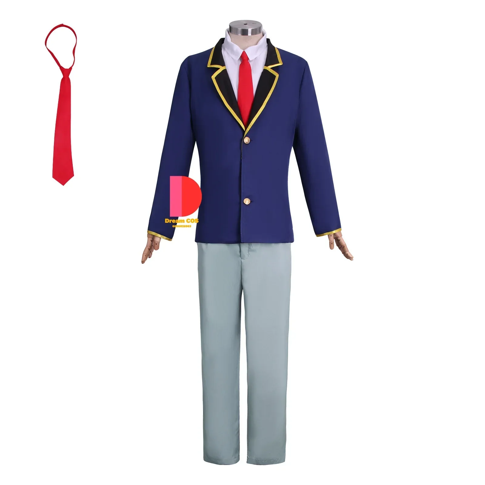 

Hoshino Akuamarin Cosplay Costume Anime Oshi No Ko Blue School Uniform Jacket Shirt Pants Tie Men Halloween Party Outfits