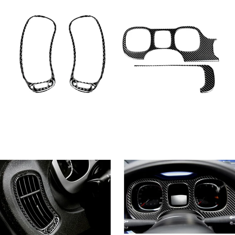 

Interior Styling Black Carbon Fiber Vent Custom Fit Car Interior Trim Soft Carbon Fiber Multiple Panel Options