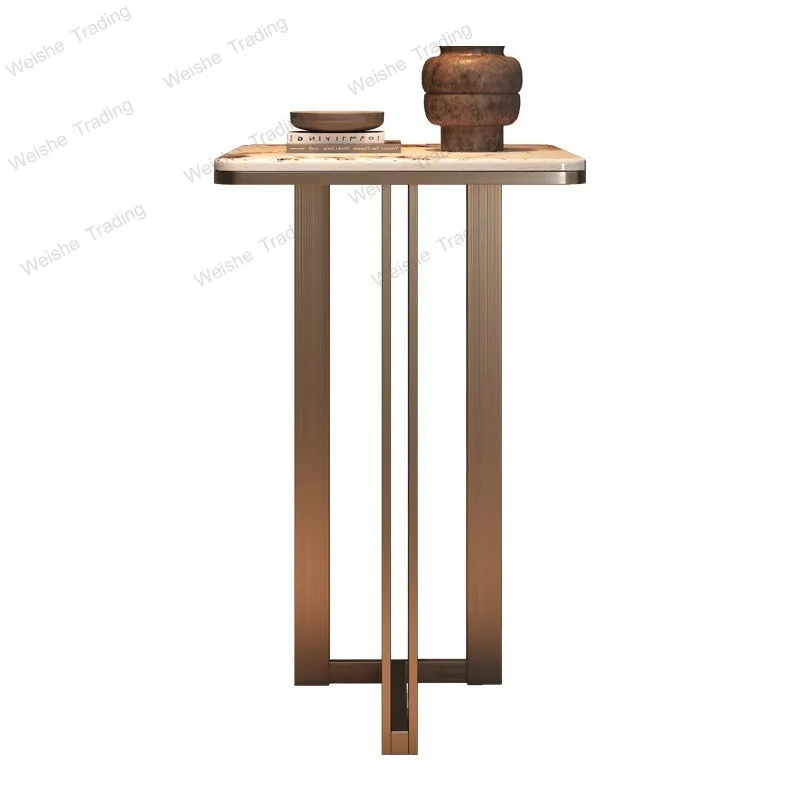 Light luxury flower stand, living room floor-to-ceiling modern simple indoor household shelf, balcony rock slab flower rack