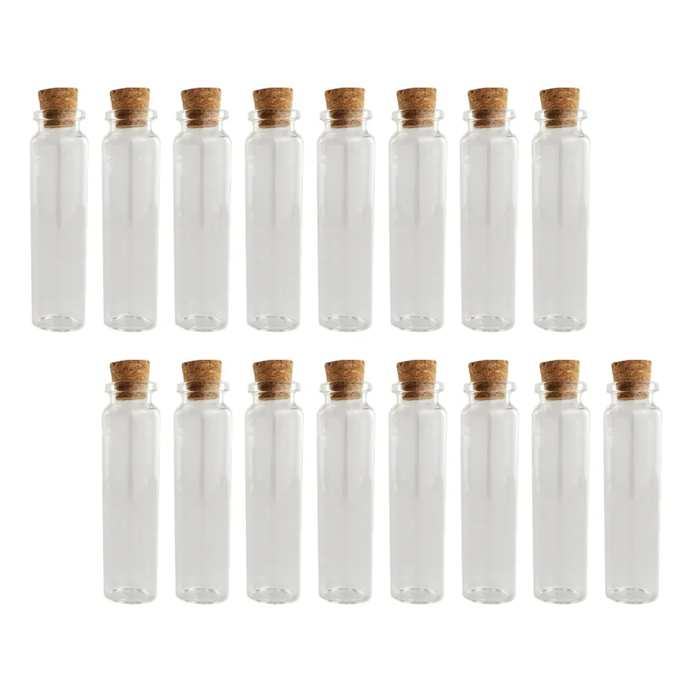 

24 Pcs Glass Bottles Clear Small Size Cork Stoppers DIY Wishing Bottle Collection Jars Decorative Gifts Storage Essential Oils