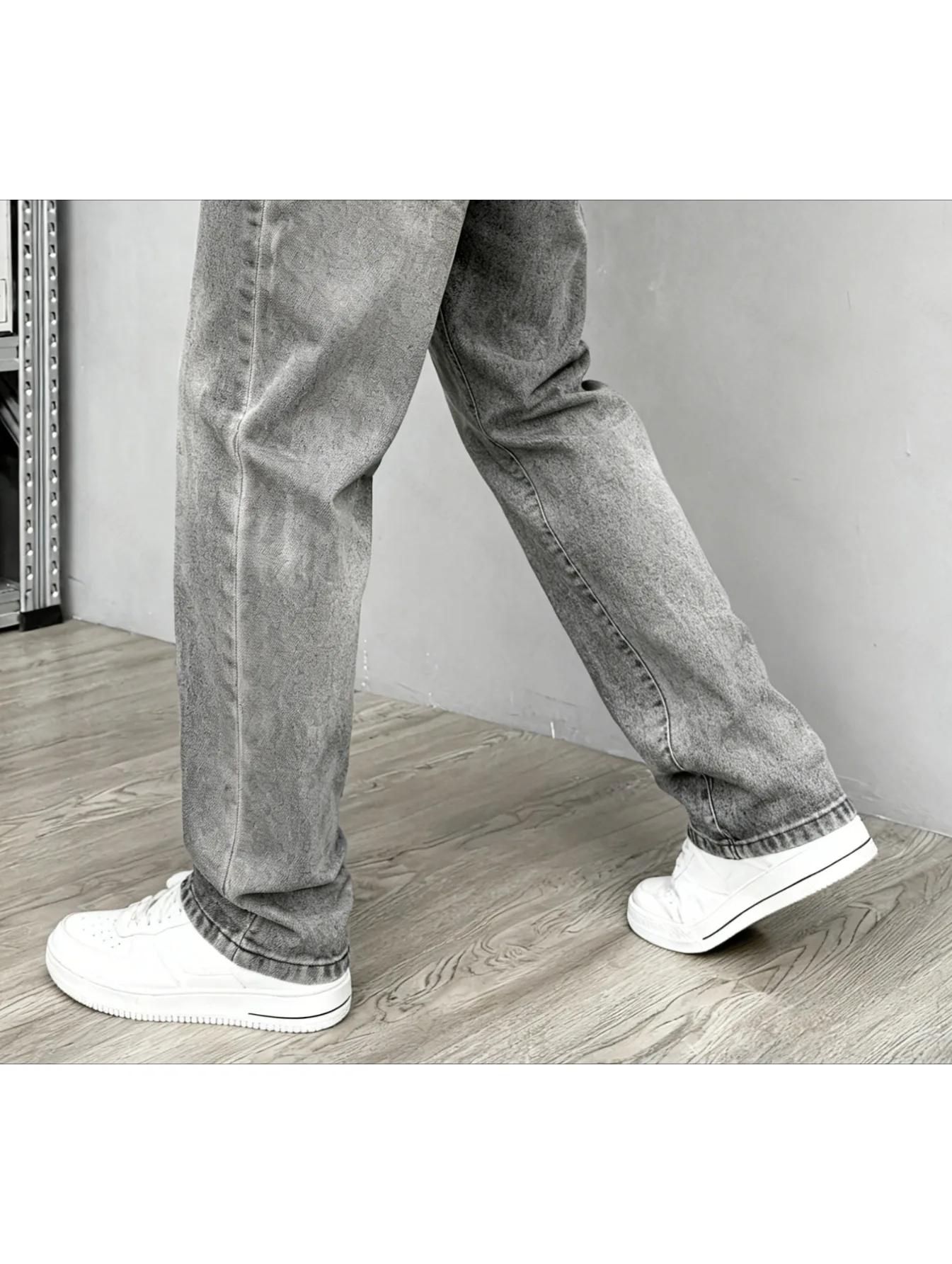 بنطال جينز ضيق للرجال عصري من قماش الدنيم المطاطي بقصة ضيقة ومريح للارتداء اليومي