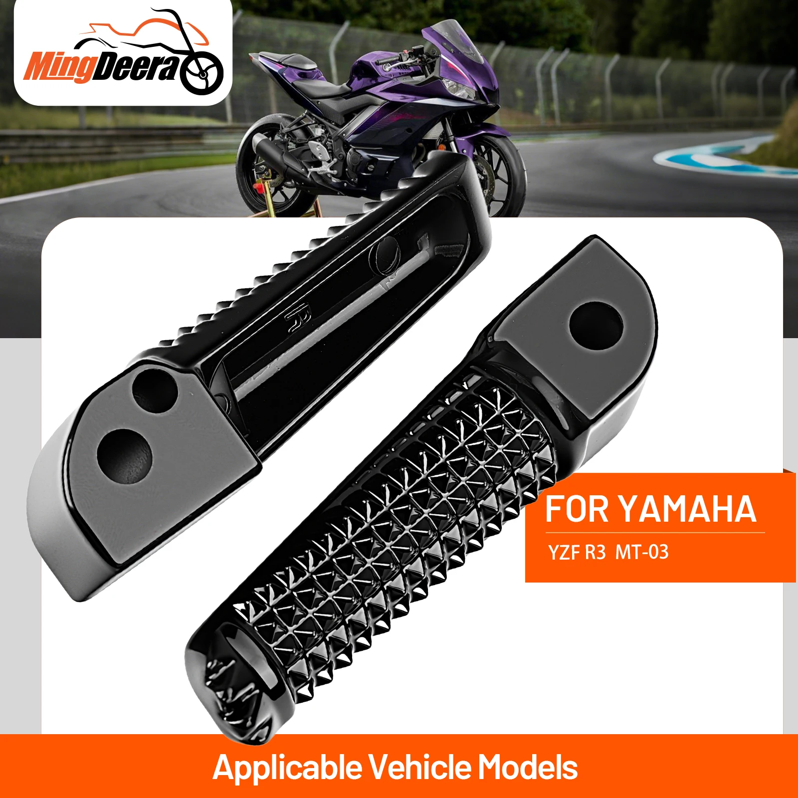 

Motorcycle Rear Foot Rests Foot Pegs For Yamaha YZF R3 2015-2021 MT-03 2020-2021 Motorcycle Footrests Accessories