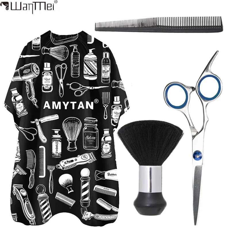 2/4pcs Professional Barber Cape Hairdressing Waterproof Salon Haircut Neck Gown with Snap Button for Men Women Haircutting Tool