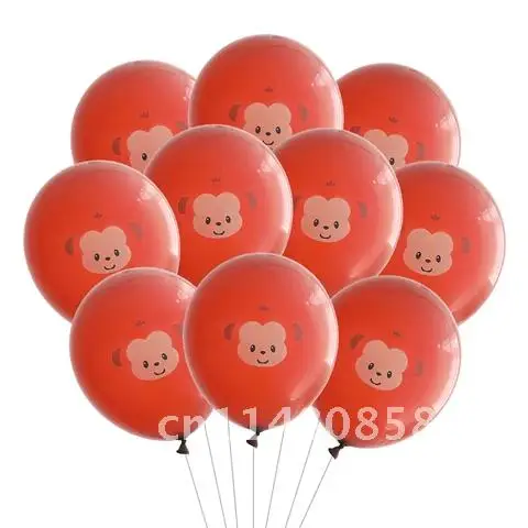 10pcs 12inch Wild Animal Jungle Safari Latex Balloons Kids Birthday Party Decorations Supplies Baby Shower Air Ball Helium Globo