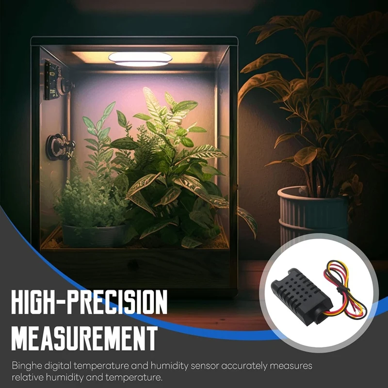 Sensor digital capacitivo de temperatura e umidade dht21/am2301, módulo sensor de umidade e temperatura dht21 2 pacotes-at64