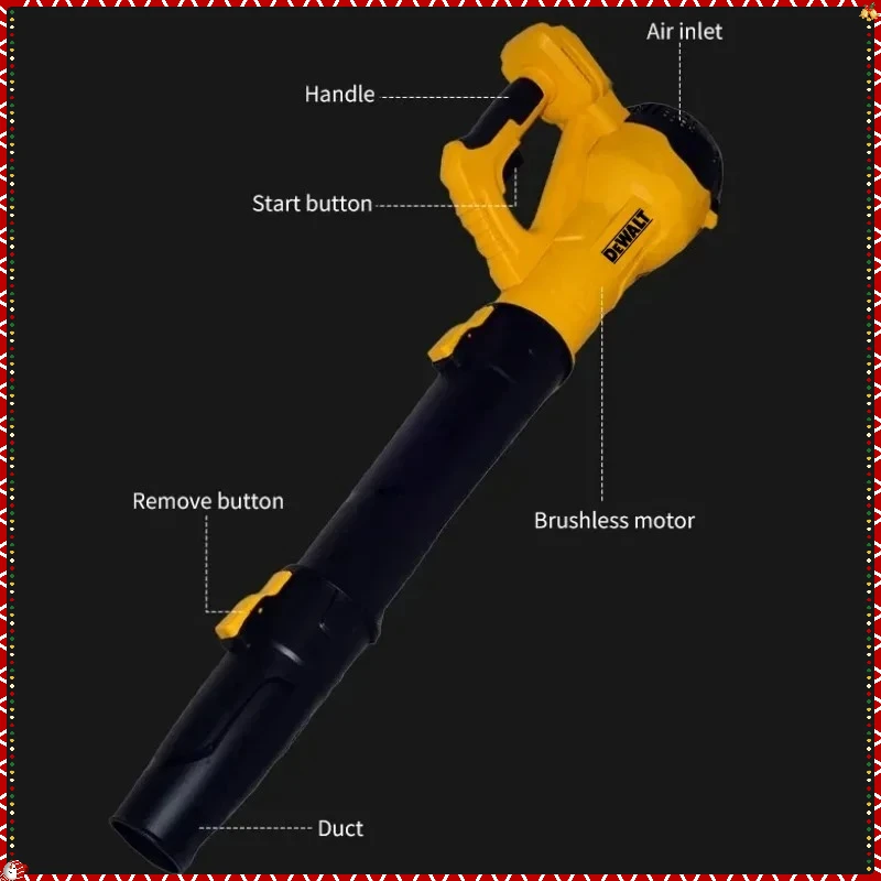 DEWALT-soplador de aire inalámbrico de 38000RPM, herramienta eléctrica Turbo de chorro de hojas de mano sin escobillas para batería Dewalt de 20V