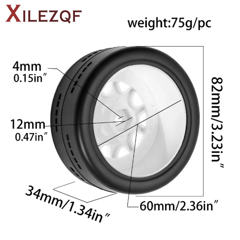 XILEZQF 1/8 1/9 RC Rally Tires for HPI WR8 Ford CNE Jingshang DRX Kaisma Carisma W258 Off Road Wheel