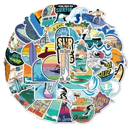 10/30/50PCS Summer Beach Surf Cartoon Personality Creative Graffiti Sticker Suitcase Desk  Computer Waterproof Sticker Wholesale