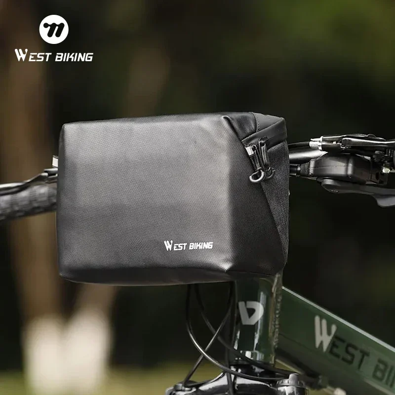 WEST BIKING Multifunctional Bike Handlebar Bag Electric Scooter Front Pocket Shoulder Chest Bag MTB Road Cycling Accessories