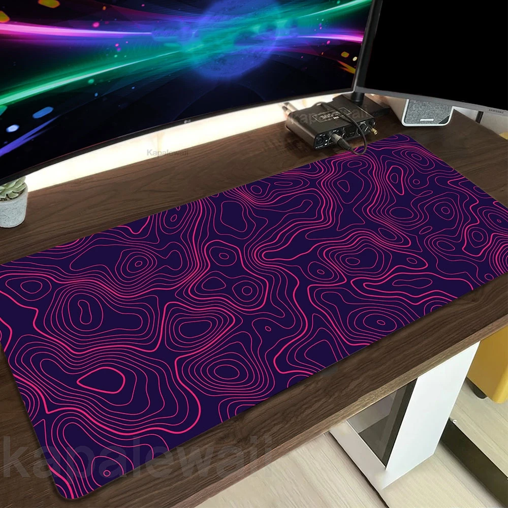 

Line Art Design Large Mouse Pad Lock Edge Mouse Mat XL Soft Mouse Mat Non-slip Rubber Table Mats Office Rubber Keyboard Pads