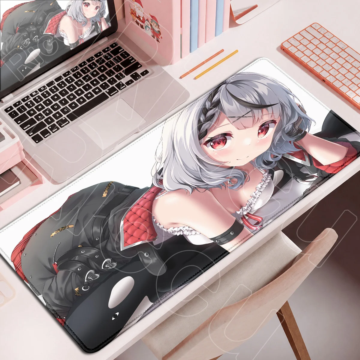 Hololive Sakamata Chloe Cute Girl Mauspad HD Printing Notebook Keyboard Mat Large E-sport Gamer Cabinet Mouse Pad PC Accessories