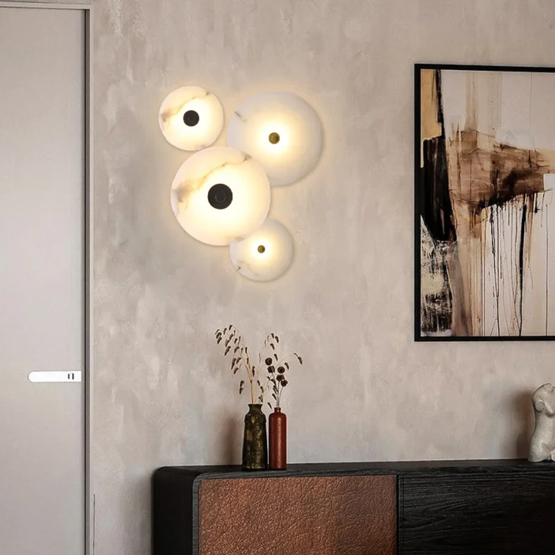 Modern Marble Led wall bedroom Lamp home decor Wall Decoration Lampshade LED Lighting Fixture for Home Decor Bedroom Gold Lamps