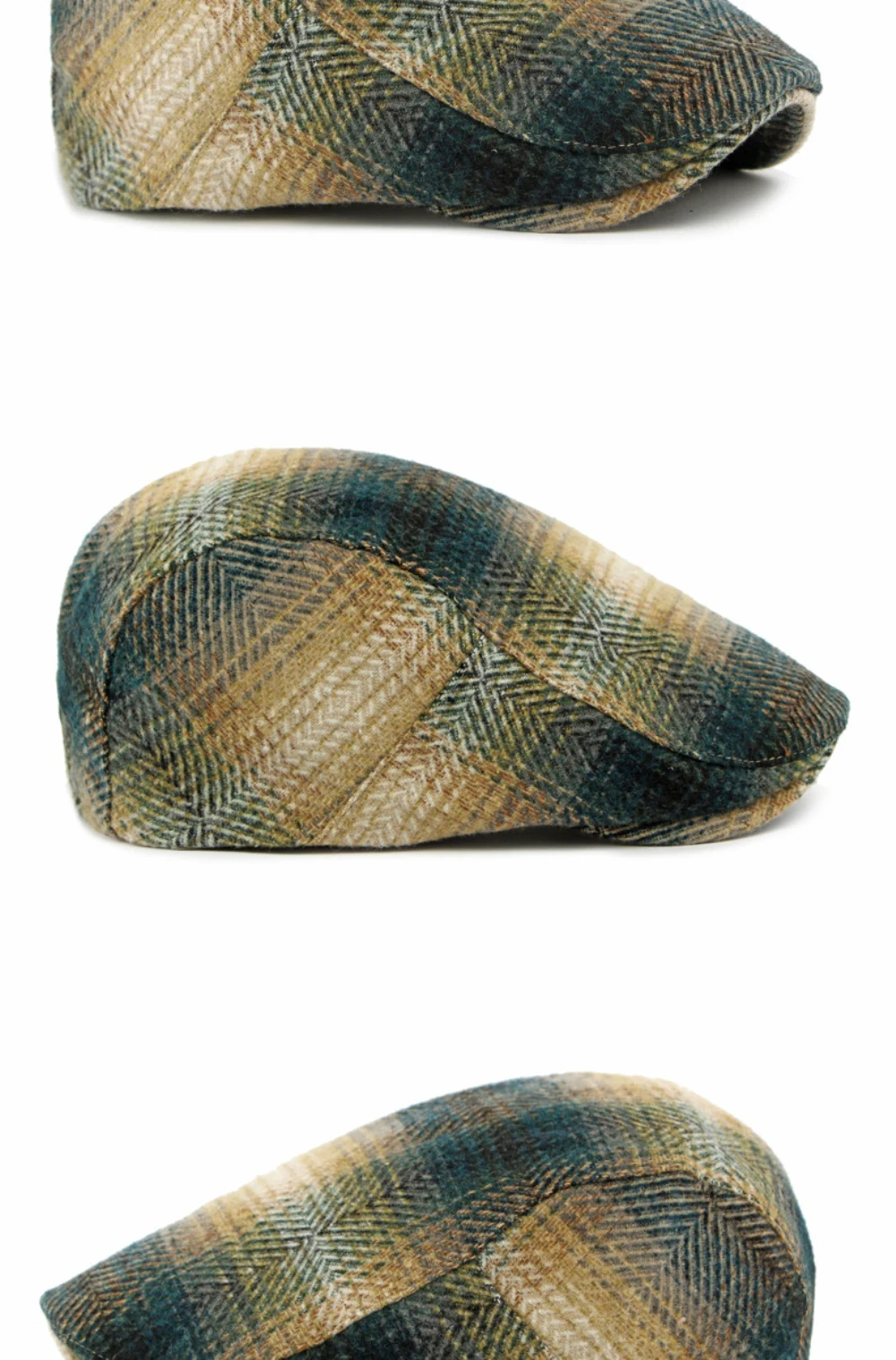 HT4883 Herren Berets Frauen Herbst Winter Plaid Wolle Baskenmütze Hut Künstler Maler Achteckige Flache Kappe Männlich Weiblich Einstellbare Baskenmütze Kappen – Detail 9