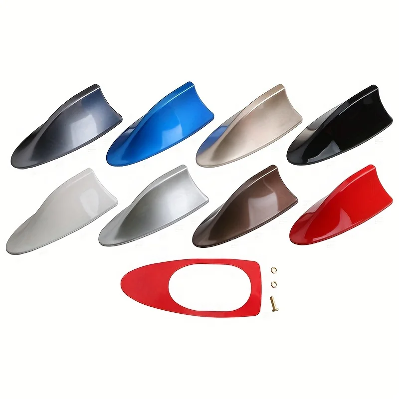 Waterproof No Drilling Carbon Fiber Car Shark Fin Antenna Shark Fin Roof Aerial Radio FM/AM Decorate Aerial Stronger Signal view 3