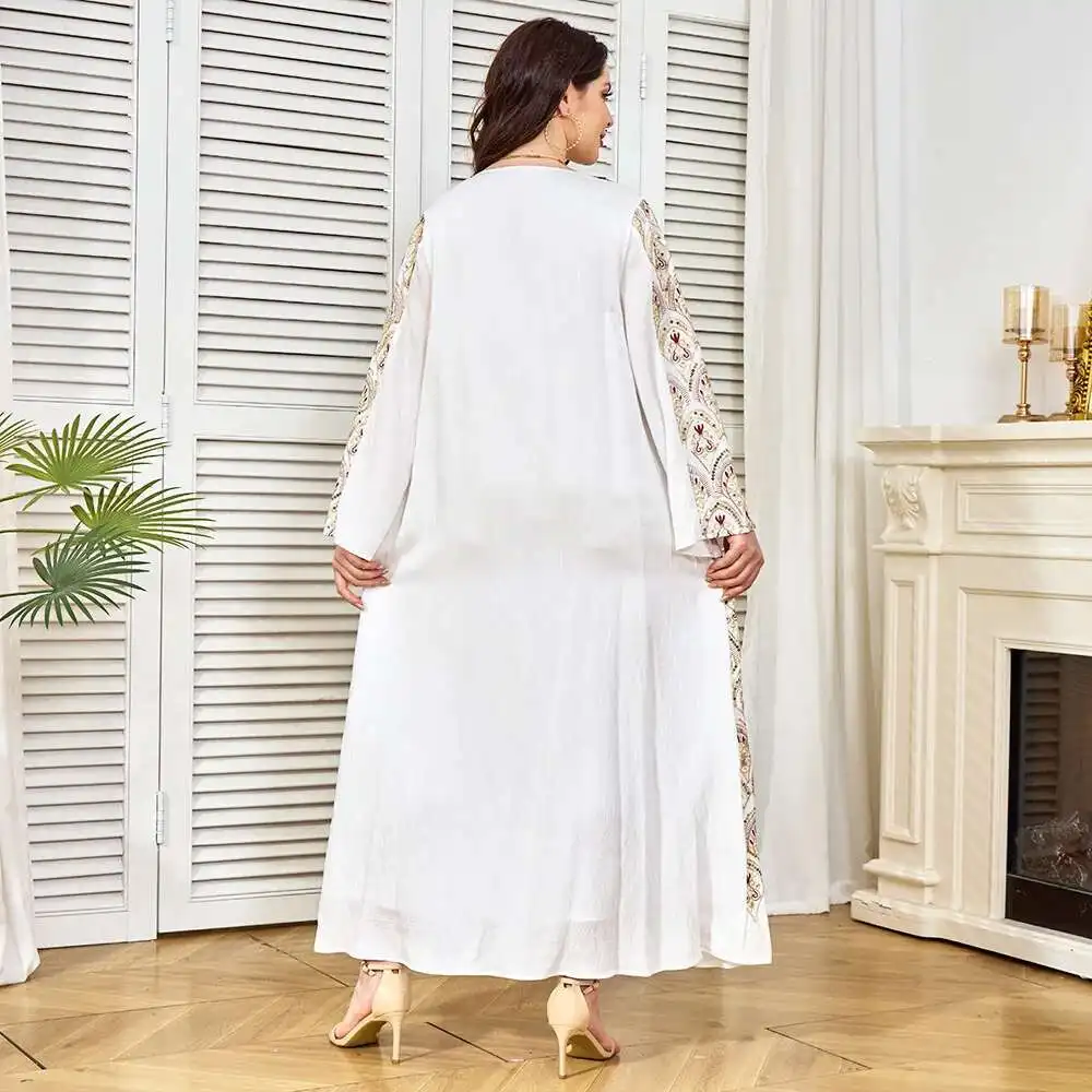 Robe เสื้อผ้าโรงงานใหม่ลูกปัดหลวมจี้ชุดดูไบชุดสตรี Robe Abaya Ramadan ดูไบหรูหราอิสลาม Elegant