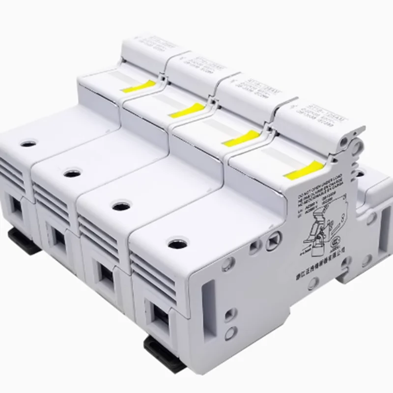 New RT18-125AM 4P Fuse Base Fuse Core 22 * 58mm 22X58 690V RT18 RT14 Fuse Holder Fuse Base Rail Installation Copper Part