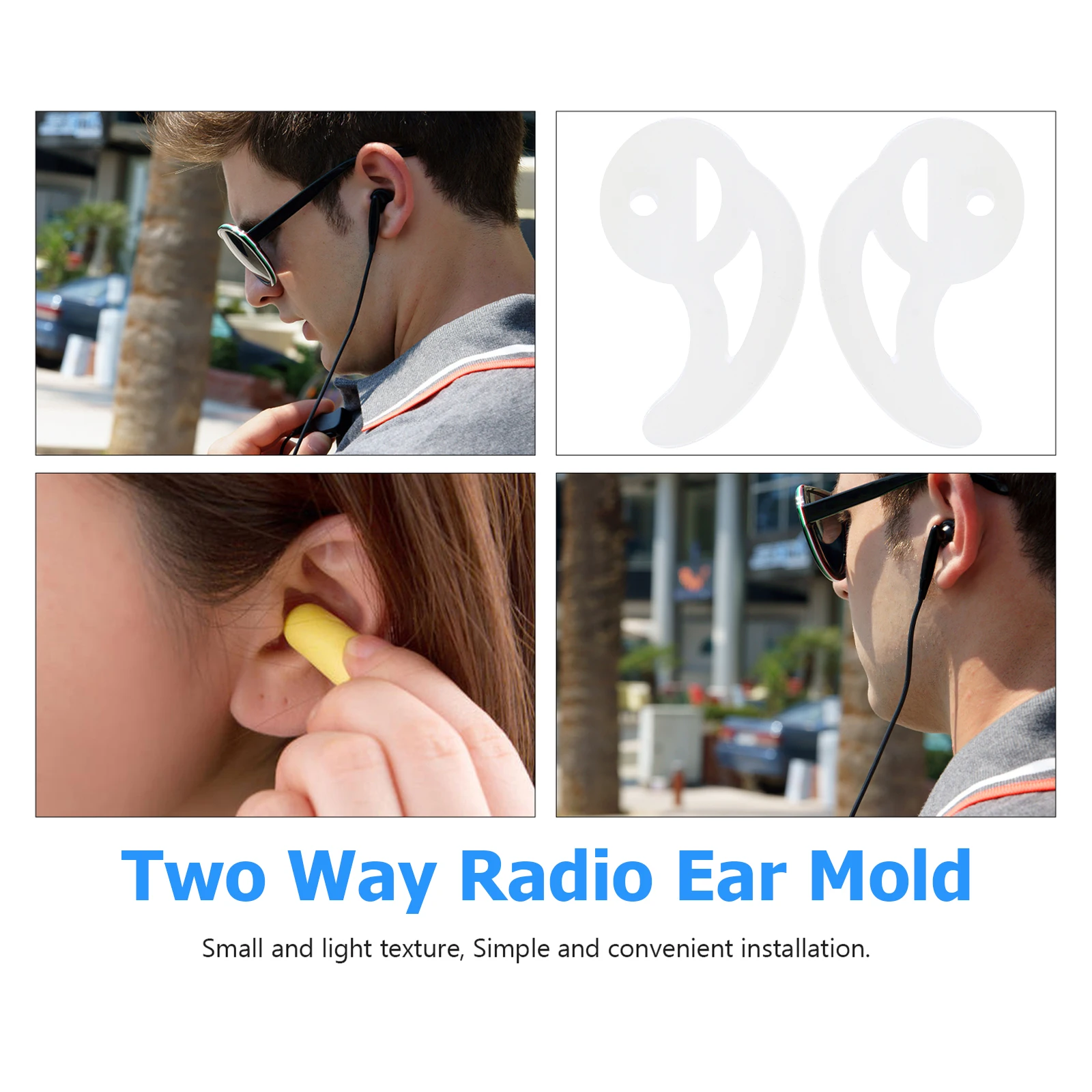 

Silicone Earplugs Mold Earpiece Insert for Radio Acoustic Tube Durable Comfort Fin Shaped Secure Fit Smart