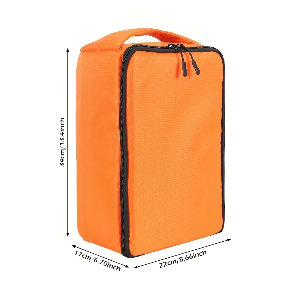 حقيبة واقية للكاميرا، حقيبة عدسة مقاومة للماء، مقاومة للصدمات، DSLR SLR، حقيبة حمل لملحقات Sony Canon Nikon باللون البرتقالي #2