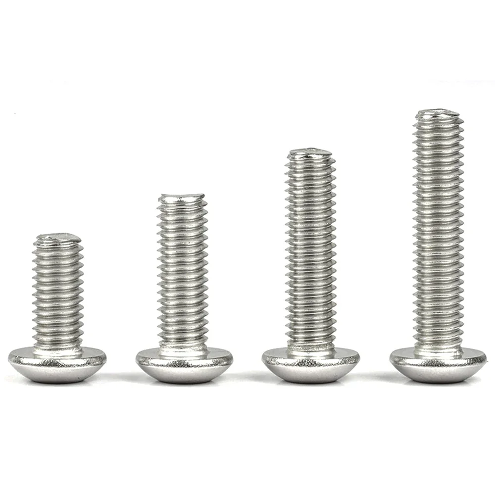 M2 M3 M4 M5 M6 M8 M10 M12 304 Stainless Steel Round Pan Hex Hexagon Socket Screw Mushroom Button Allen Bolts Din7380